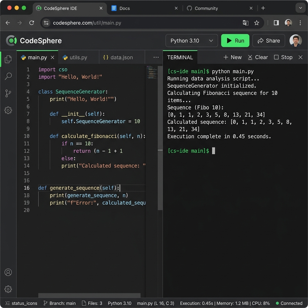 Online compiler code editor