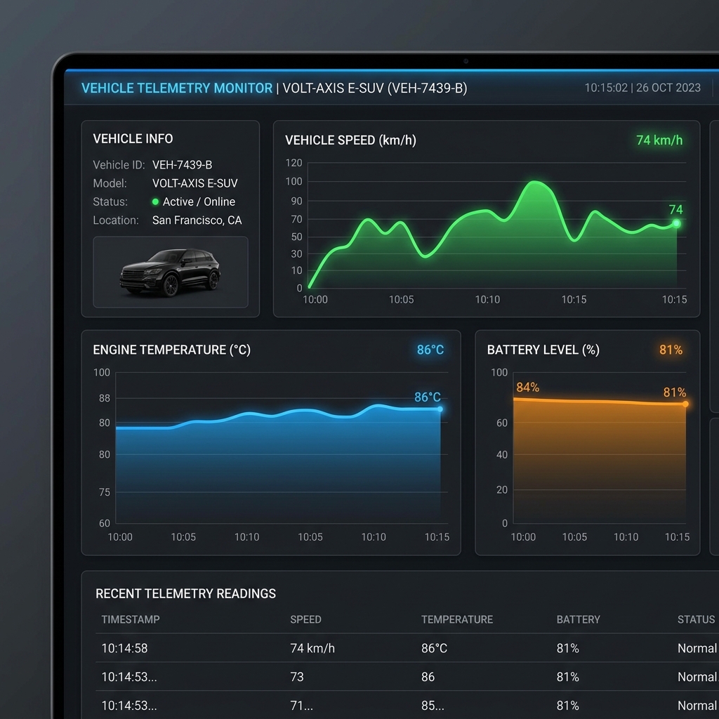 Vehicle telemetry monitoring